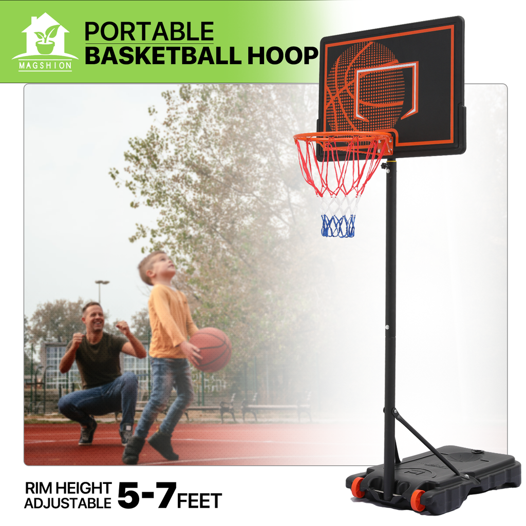 Giantex Portable Basketball Hoop 10 Ft Indoor Outdoor Adjustable Height  6.5'-10', 43 Inch Backboard, Basketball Hoop for Kids, Adults  (Silver+Black, 10) : Amazon.in: Home & Kitchen